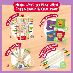 BALLFALL Jumbo – Montessori Wooden Board Game for Kids 3 4 5 6 Years – Colorful