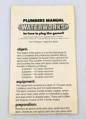 VINTAGE Water Works 1972 COMPLETE Parker Brothers Leaky Pipe Card Game Manual