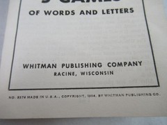 Vintage Anagrams Win-A-Word Board Game by Whitman Incomplete Parts