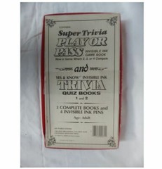 Super Trivia Pass or Play Game Invisible Ink Game Book Yes To Know
