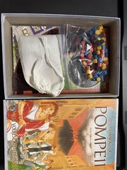 The Downfall of Pompeii Mayfair Games 2013 Player pieces missing see description