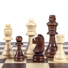 Large Weighted Wood Chess Pieces, 3.5 Inch King, Pieces Only, No Board