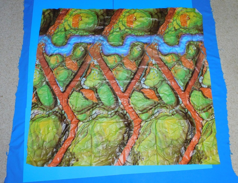 1992 MILTON-BRADLEY BATTLE MASTERS VINYL GAME MAT 55″X77″