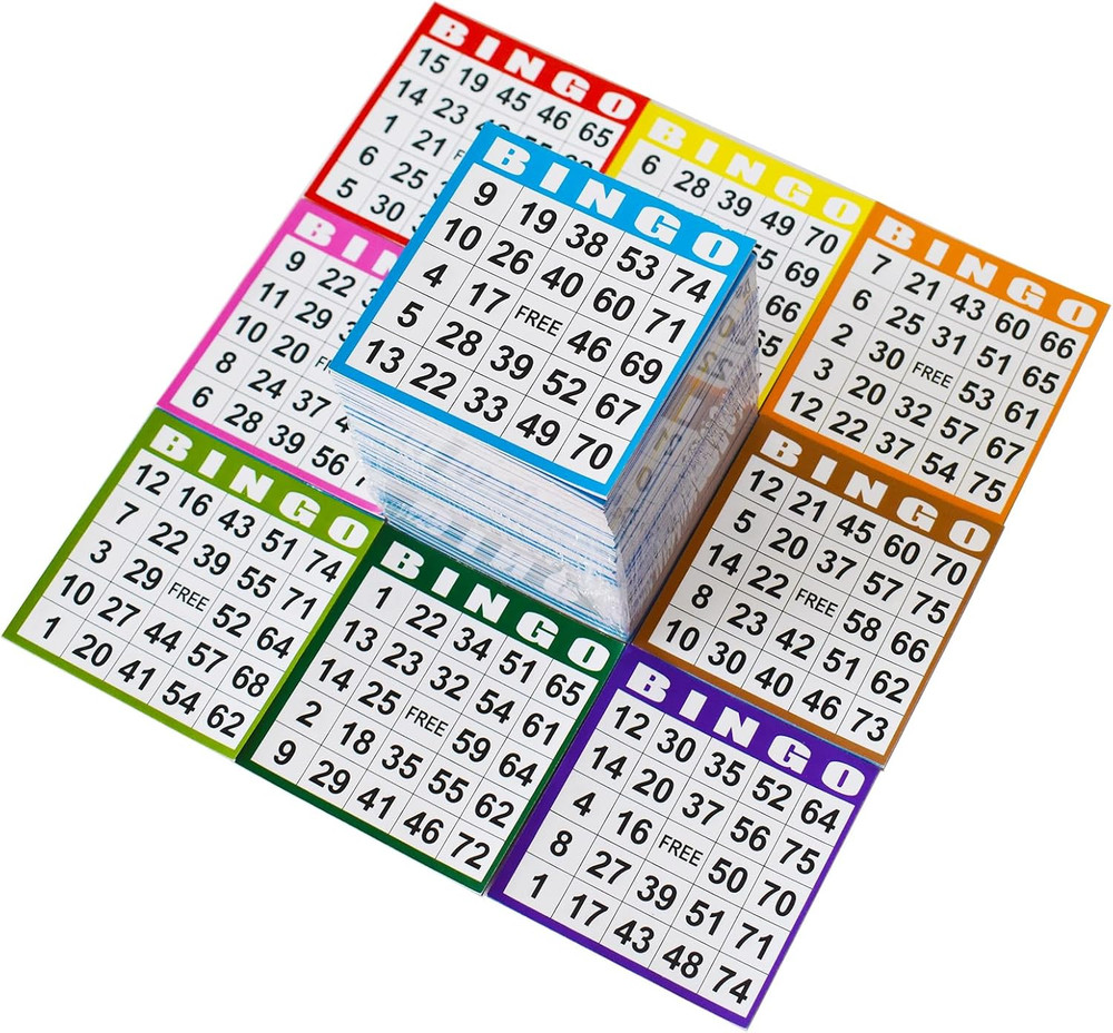 Bingo Paper Game Cards – 1 Card -100 Books of 10 Sheets