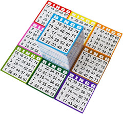 Bingo Paper Game Cards – 1 Card -100 Books of 10 Sheets