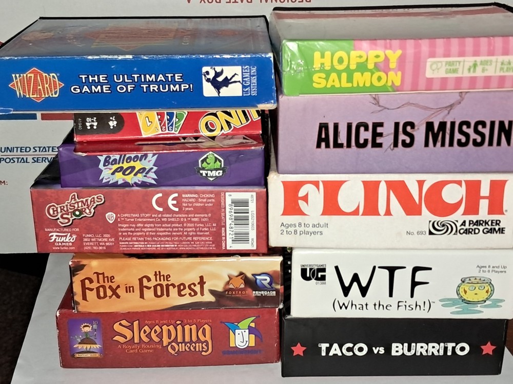 Lot 11 Card Games Family Game Night Bundle UNO,Flinch,Wizard,Sleeping Queen, &