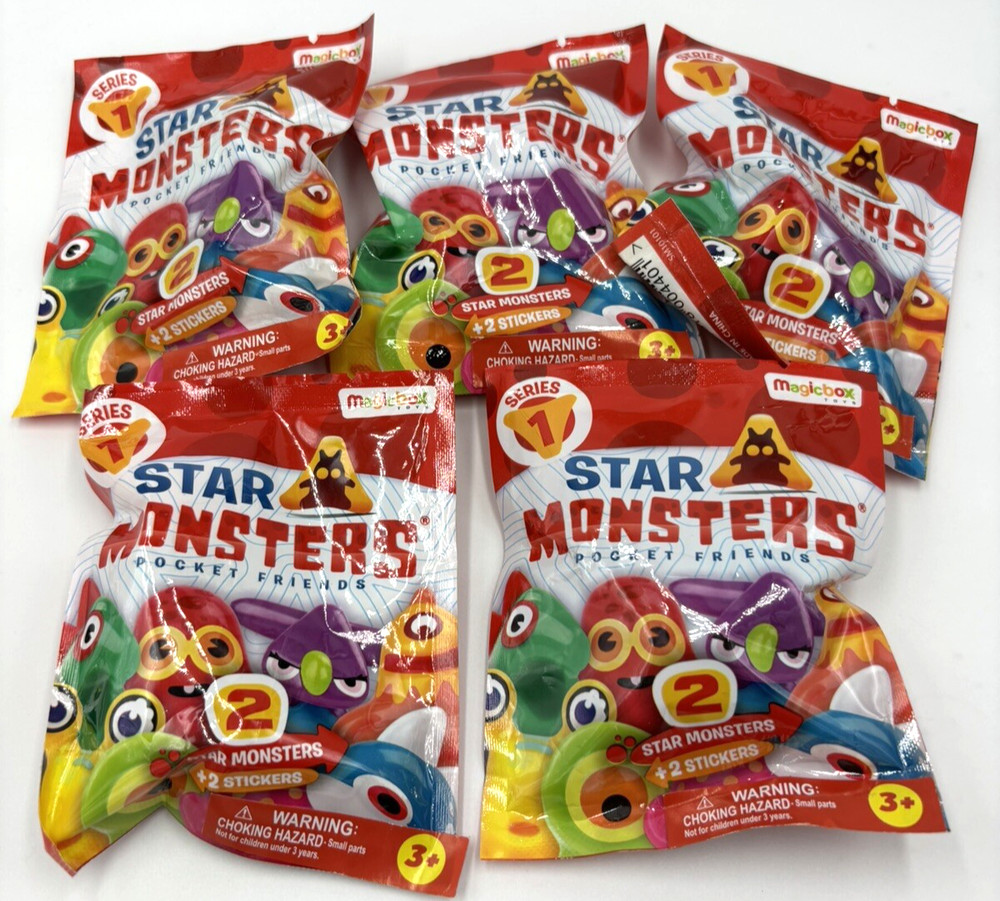 5 SEALED PACKS Star Monsters Series 1 Magic Box Int like Gogos Crazy Bones