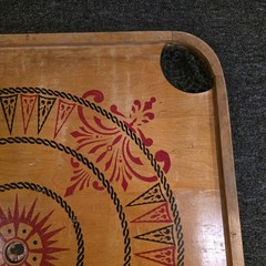 Antique Carrom Company Double Sided Wood Game Board No. 1 Archarena 28.5″X28.5″