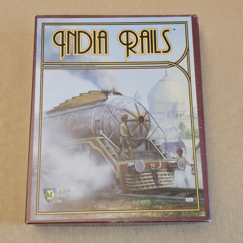 Vintage 1998 Mayfair Games Inc India Rails Board Game Train Theme Complete #489