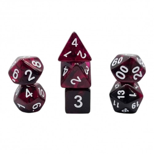 Clear Dice Set – Dark Magenta