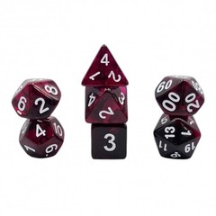 Clear Dice Set – Dark Magenta