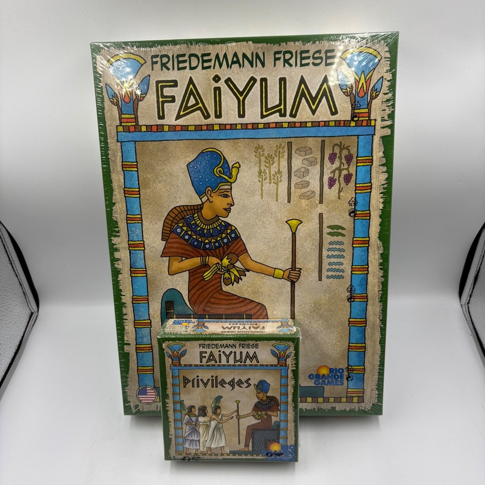 Rio Grande Games Faiyum Board Game & Privileges Expansion New Sealed Bundle
