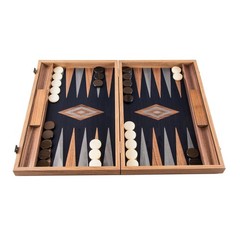 Manopoulos Premium Handcrafted American Walnut with Black Oak Backgammon Set