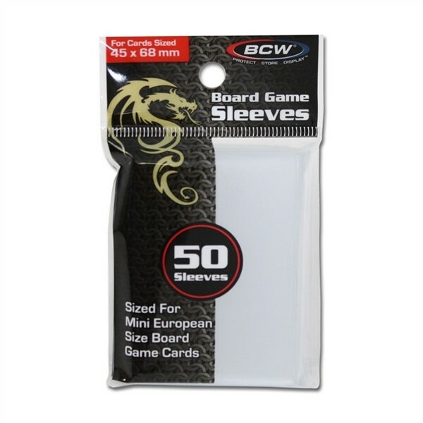 150 BCW 45 x 68 mm Mini European 45×68 Board Game Clear Soft Poly Sleeves