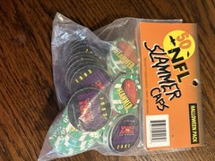 Vintage 1993 NFL Slammer Caps Halloween Pack 50 New Pogs