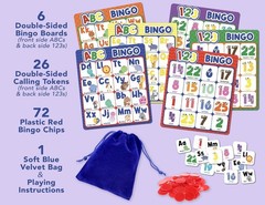 Party Hearty Alphabet and Number ABC and 123 Bingo Board Game for Kindergarten