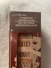 Tumbling Towers Stacking Game -72 Piece Set -Wood CRAFT Blocks, Great for craft
