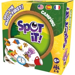Spot It! Camping BOX Eco-Sleeve Family Card Game Zygomatic Matching Party