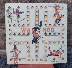 Vintage WA-HOO Gameboard Indian Marble Board Game, Creative Ideas, Gatesville TX