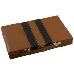 Domino Double Six – Ivory and Black Tilex with Metal Spinners Deluxe Travel Case