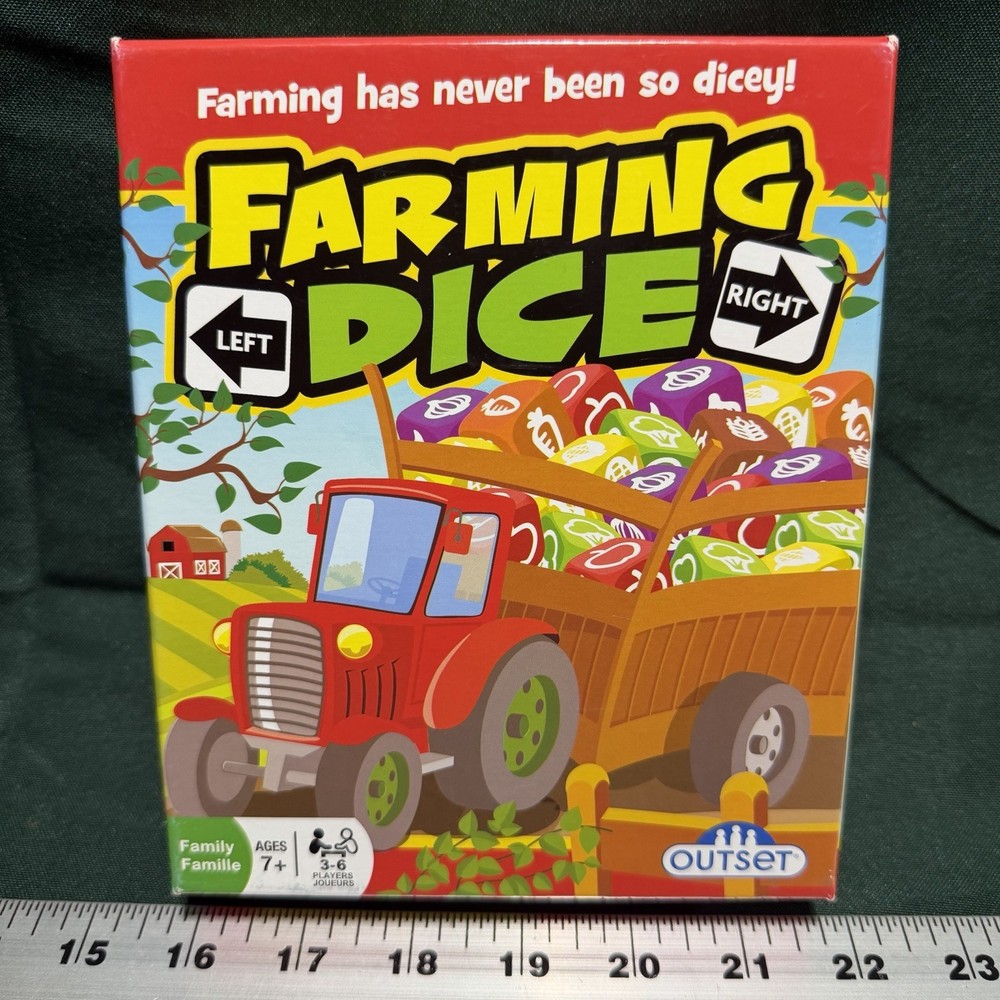 Outset Media Board Game – Farming Dice – Farmer – 2015 – Complete – Ships Free