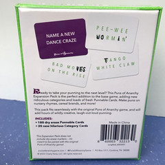 Puns of Anarchy Party Card Game Expansion Pack – 180 Cards – NEW SEALED