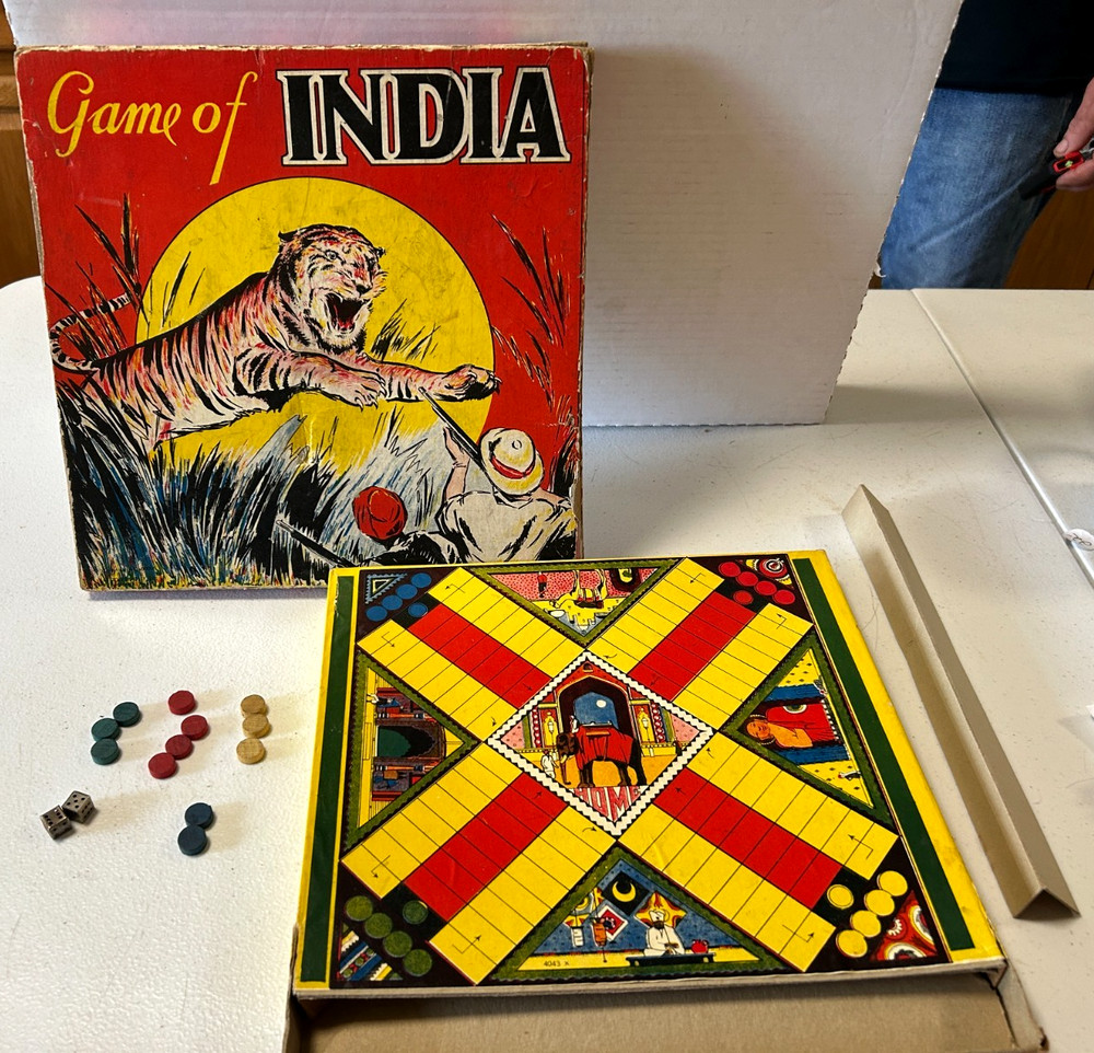 Vintage Rare Game of India Milton Bradley, No 4083 Board Hunting Game