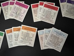 Monopoly The Simpsons 2001 28 Title Deed Replacement Game Cards