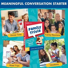 Family Trivia Game, 60 Fun Trivia Cards, Ages 4 and Up