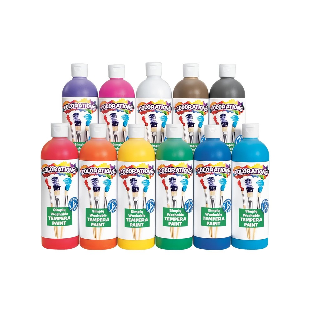 Tempera Paint 176 fl oz Set of 11 Colors Non Toxic Kids Craft SWT16 Colorations
