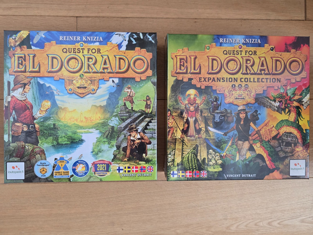 Quest for El Dorado + Expansion Collection – Board Game – Lautapelit -Brand New