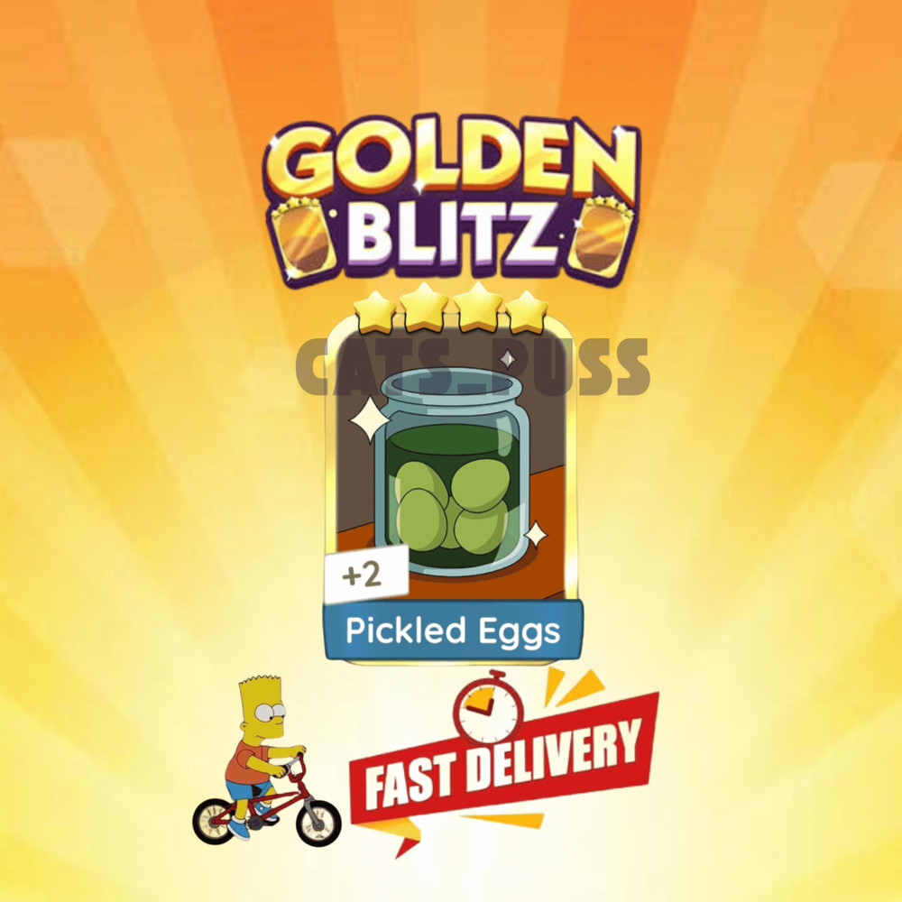 MONOPOLY GOLDEN BLITZ STICKER 4⭐ PICKLED EGGS