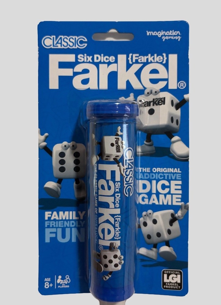 Farkel Classic Six Dice Game Travel Tube Imagination Gaming Family Party Game