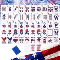 Arrowbash 160 Pcs American Mahjong Tiles Set 1.2 Inch Mah Jong Game Pieces wi…