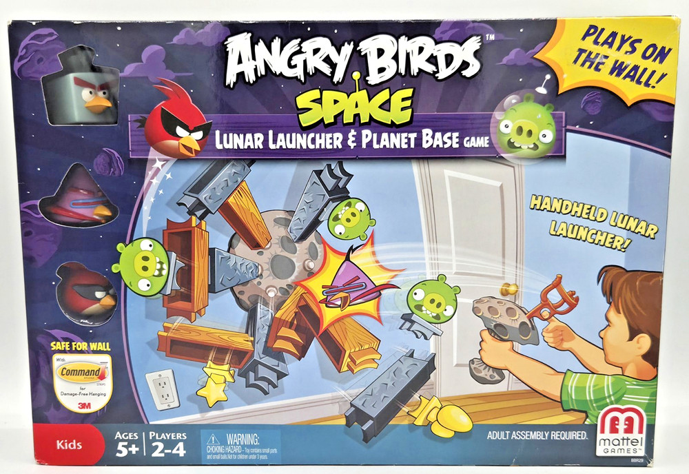 Angry Birds SPACE Lunar Launcher & Planet Base NEW RARE GAME 2013 Mattel FREESHP