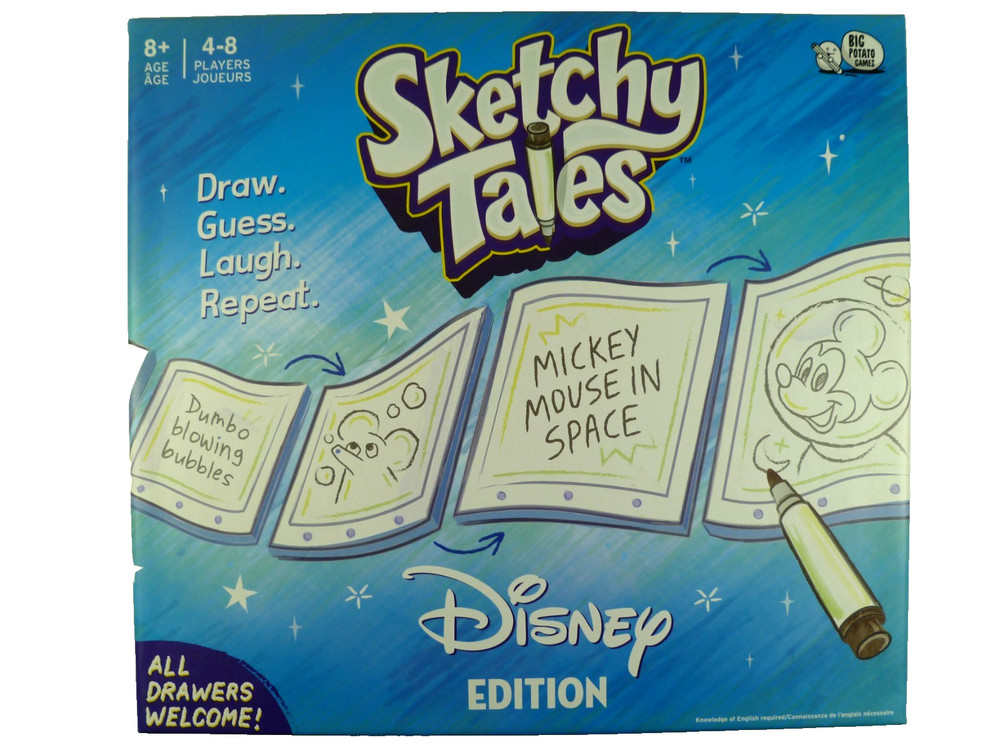 Disney Edition Sketchy Tales Drawing Game 2020 age 8+ Kids Fun Guess Complete