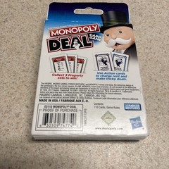 Monopoly Deal Card Game Hasbro Game New in Box. 2-5 Players. Play In 15 Minutes