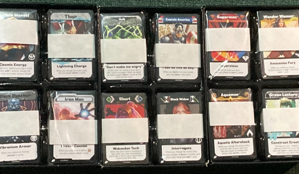 3 Base sets Mattel UNO Ultimate Marvel 2022 1st Edition, 2023 and 2023 DC 1st Ed