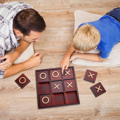 Tic Tac Toe Board Game – Outdoor Table Games for Patio & Indoor Tabletop Play –