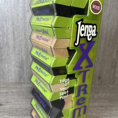 Jenga Xtreme COMPLETE Parker Brothers 2003 Tower Building Game Blocks Green