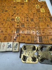 Art Deco Butterscotch Mahjong 143 Pcs