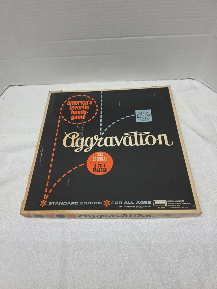 Vintage 1962 Aggravation Board Game No. 13 Standard Edition Complete Black Box