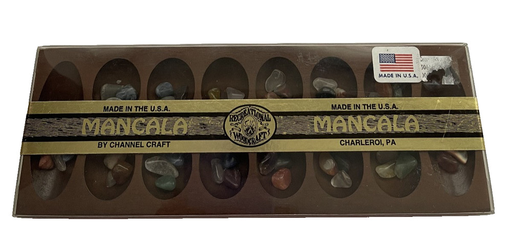 Vintage 1995 Mancala Wood Board Game by Channel Craft Made in USA Brand New