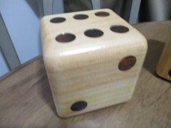 3.5″ Giant Wooden Yard Dice Set for Outdoor Fun, Barbeque, Party Events