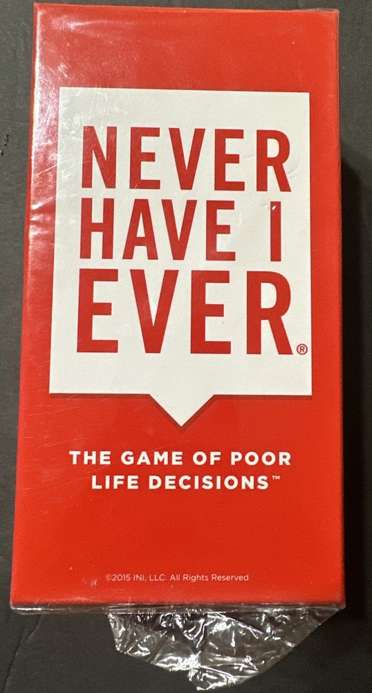 Party Game Never Have I Ever The Game of Poor Life Decisions 2015 ages 17+ New