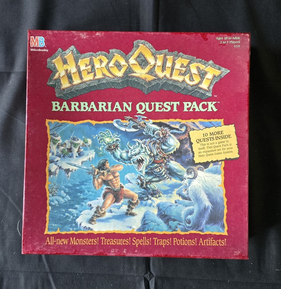 HeroQuest Barbarian Quest Pack, (Classic/Original) Unplayed w/Unpunched Tokens