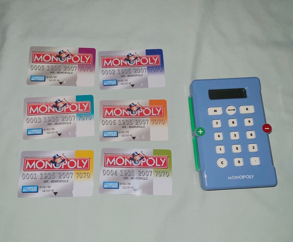 MONOPOLY ELECTRONIC BANKING EDITION * BANKER UNIT & 6 CREDIT CARDS * ATM