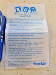 The Original LCR Left Center Right Dice Game Blue Tin George & Company