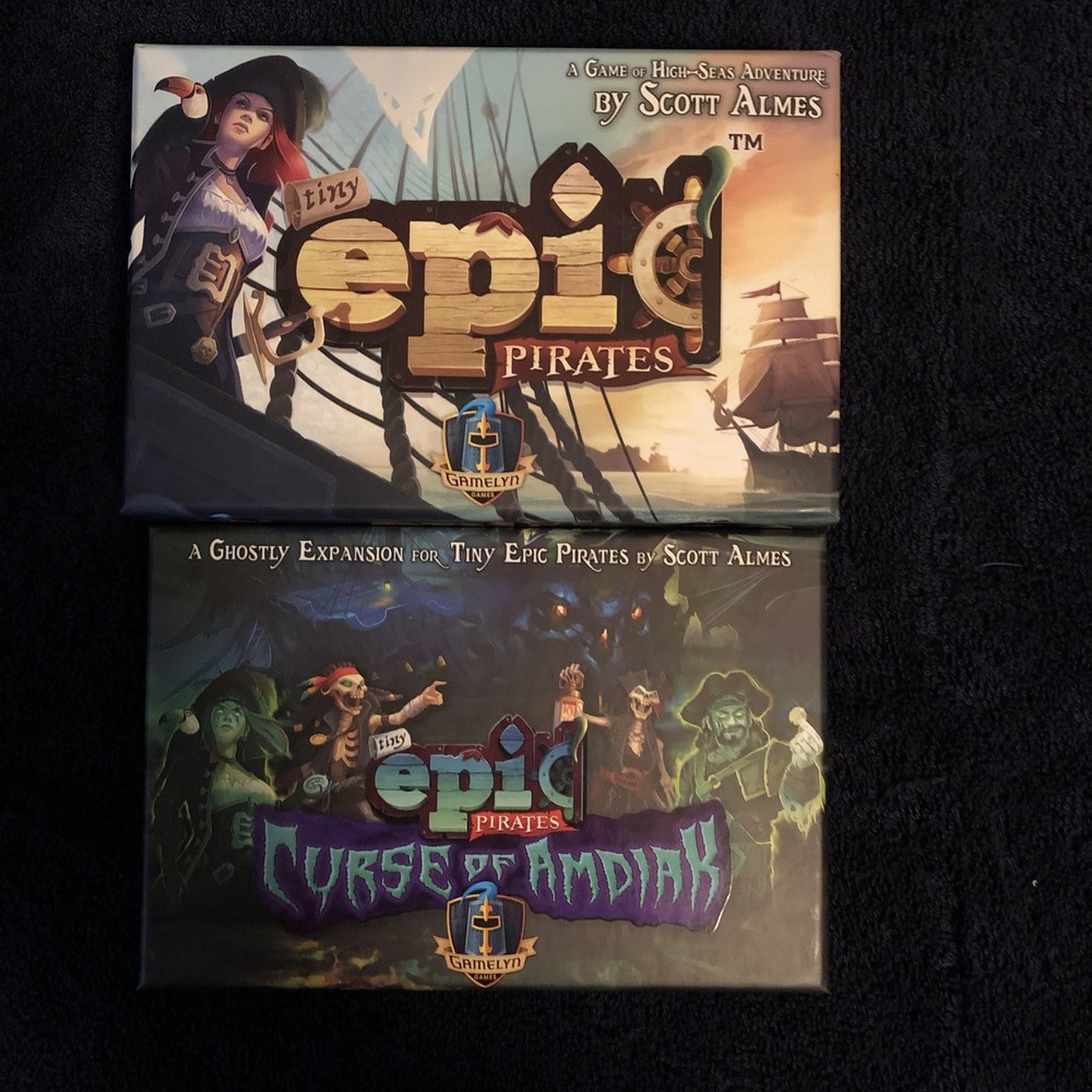 Tiny Epic Pirates Adventure Card Game Gamelyn Games W/ Curse Amdiak Expansion
