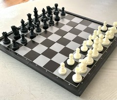 Travel Chess Board Set Magnetic Pieces & Board QuadPro Brain Games to Go